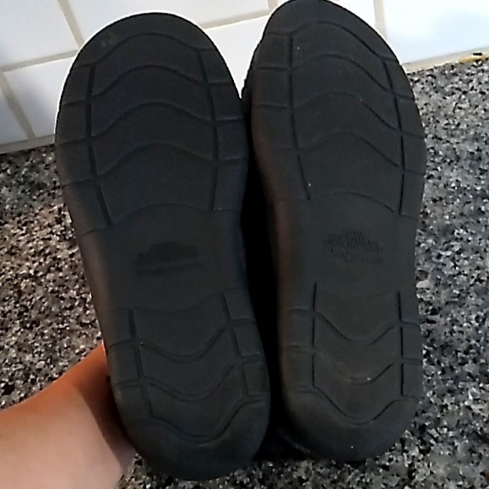 Dearfoams Men's Gray Hard Bottom Wool Blend Memory Foam Slippers. Size 8-9 - Picture 7 of 8